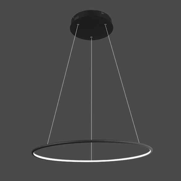 Altavola Design Ledowe Okręgi lampa wisząca 1x43W czarna LA073/P_80_in_3k_black - Wysyłka w 24h