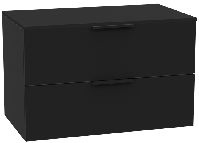 Zestaw Excellent Tuto 2.0 szafka 80 cm podumywalkowa wisząca z blatem czarny MLEX.2172.K.80.021B.BKBK