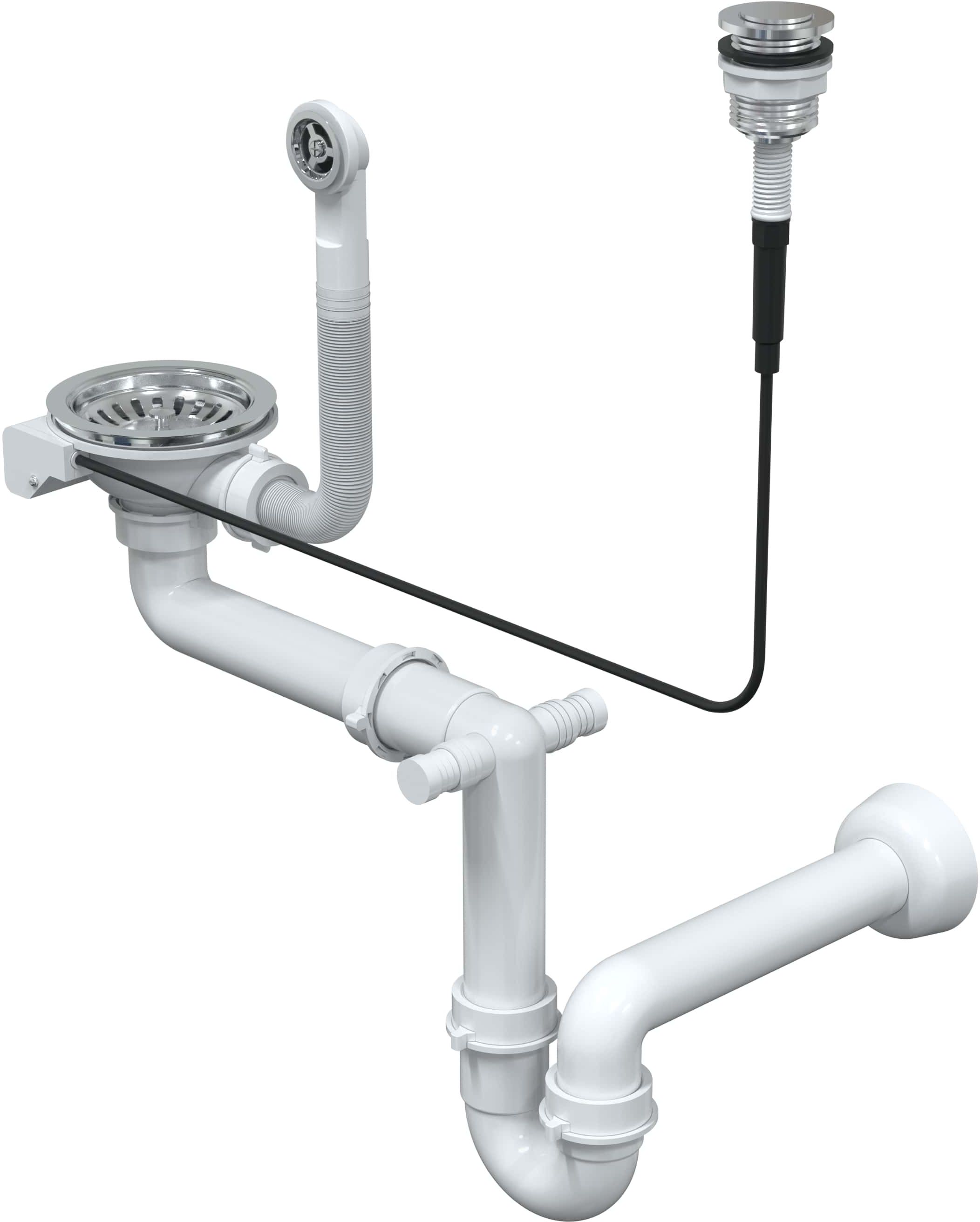 Quadron Save Space Push to Open odpływ zlewozmywakowy OP1SSG4