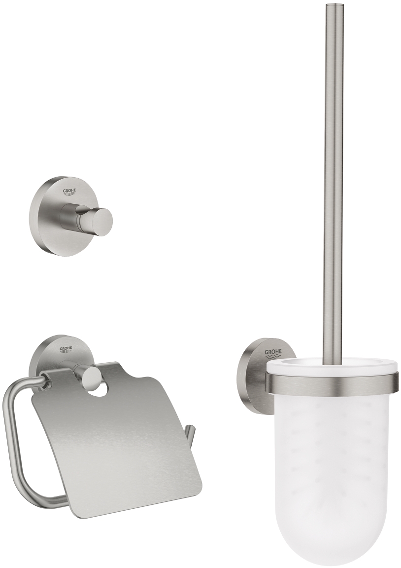 Grohe Essentials zestaw akcesoriów 3w1stal nierdzewna 40407DC1