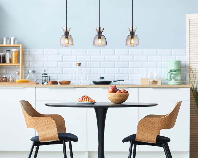 Globo Lighting Massey lampa wisząca 3x40 W czarna/przydymiona 15769S-3