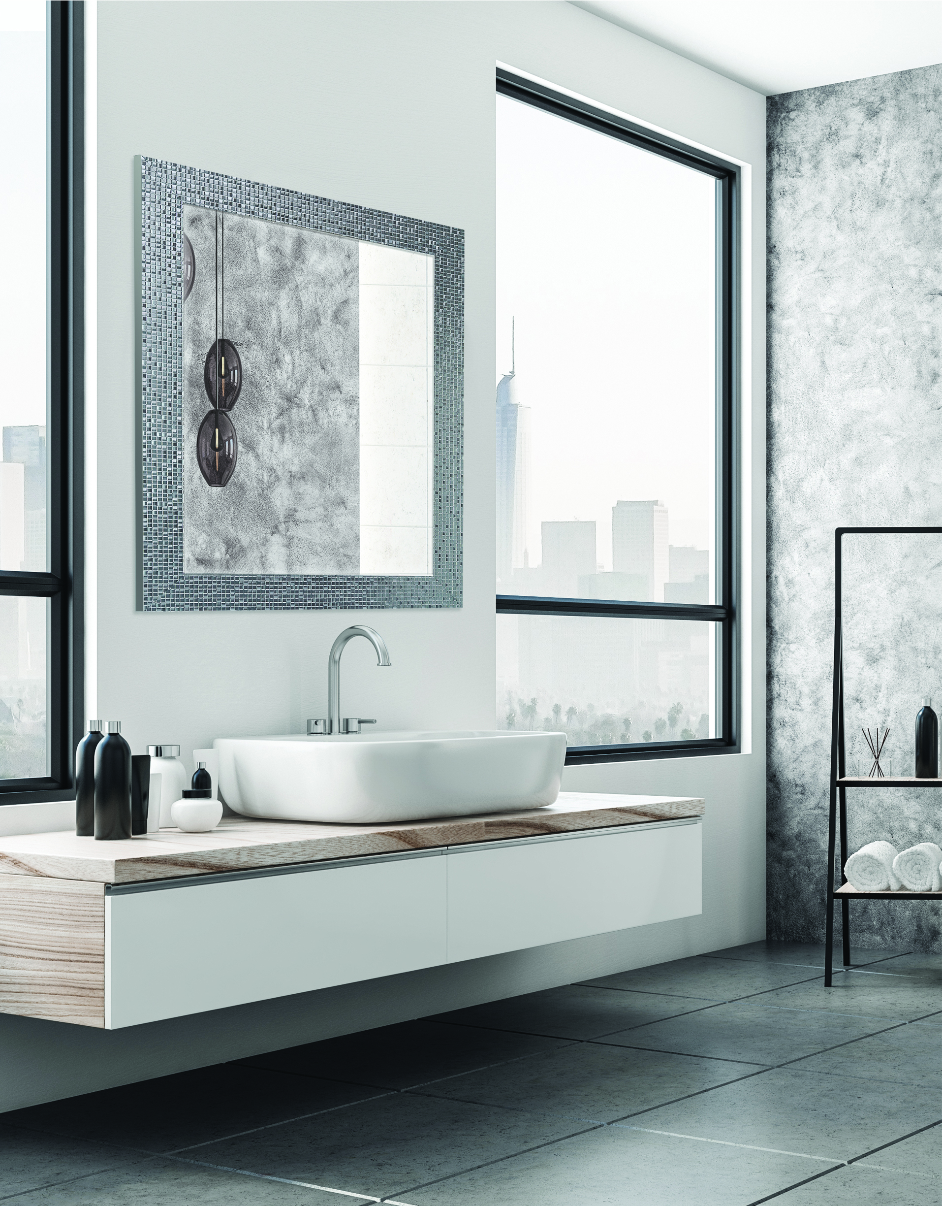 Ars Longa Valencia lustro 182x72 cm prostokątne srebrne VALENCIA60170-SR