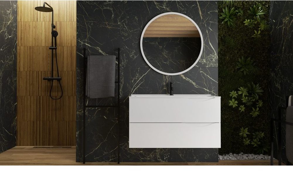 LaVita Kolorado szafka 100 cm podumywalkowa wisząca biały połysk