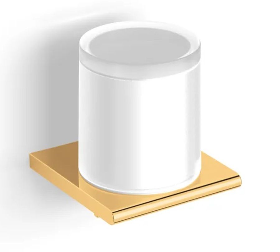 Stella Milano dozownik do mydła 250 ml ścienny szkło mat/złoty połysk 12.425-G