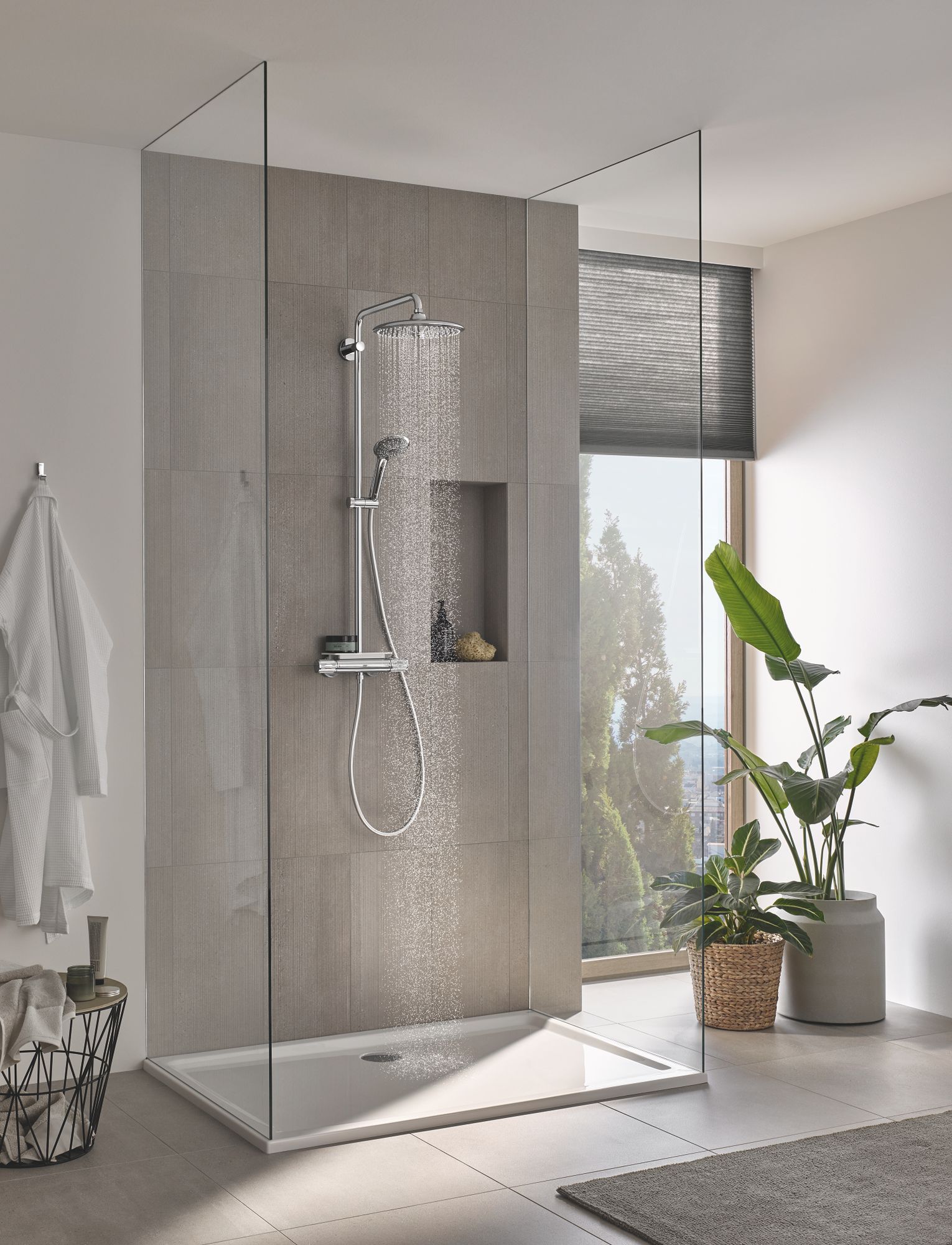 Grohe Vitalio Joy 260 zestaw prysznicowy ścienny termostatyczny z deszczownicą chrom 26403002