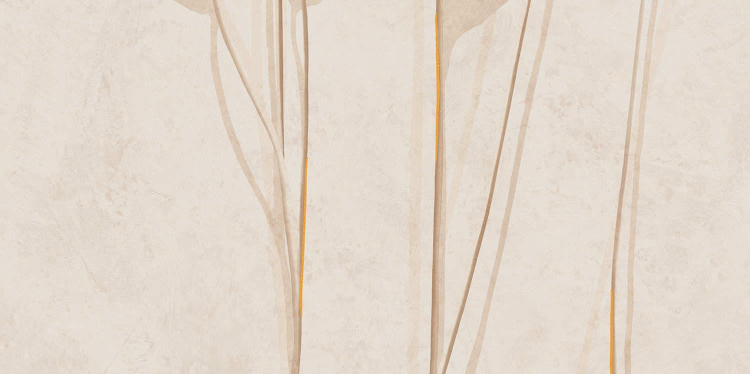 Tubądzin Mild Clay Leaves A dekor ścienny 119,8x59,8 cm beżowa