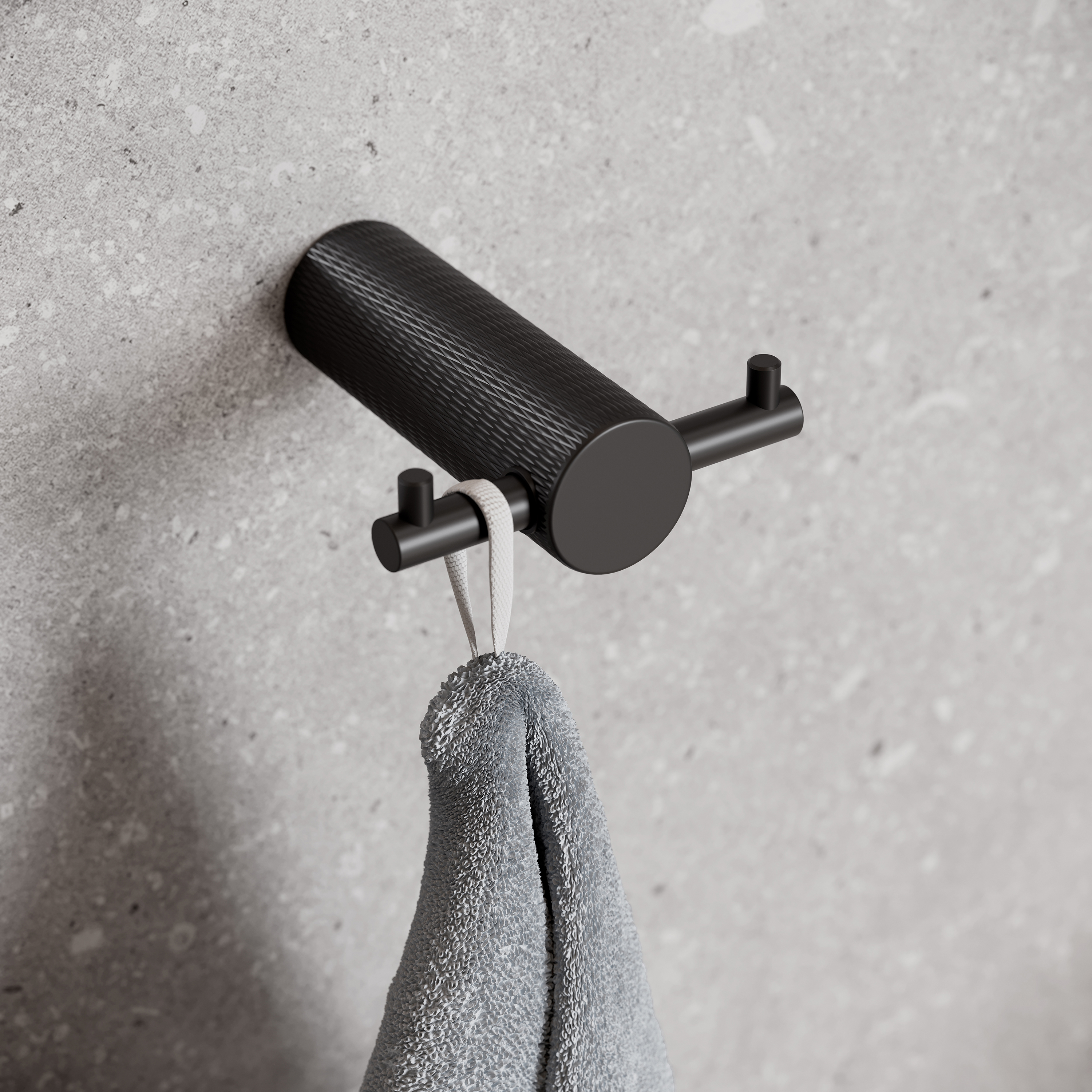 Cersanit Zen wieszak na ręcznik czarny S951-873