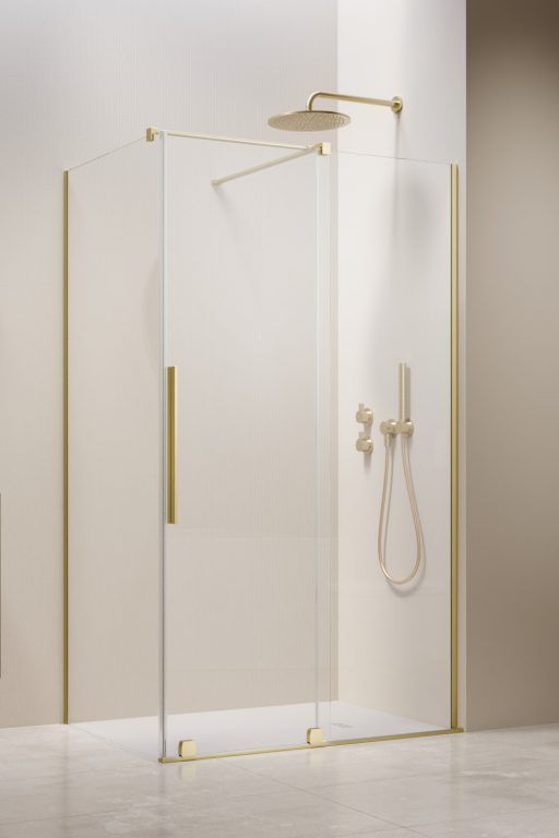 Radaway Furo Brushed Light Gold KDJ drzwi prysznicowe 47,2 cm rozsuwane złoty szczotkowany/szkło przezroczyste 10104472-98-01R