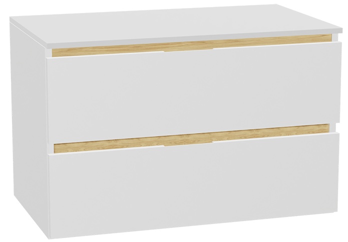 Excellent Tuto 2.0 szafka 80 cm podumywalkowa wisząca z blatem biały-dąb MLEX.2172.K.80.011W.WHWH