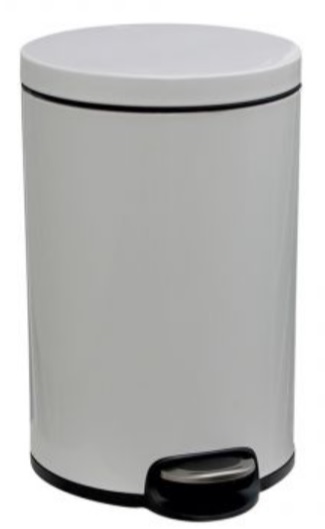 Merida Silent Serene kosz na śmieci 12 l pedałowy metalowy biały KIB414