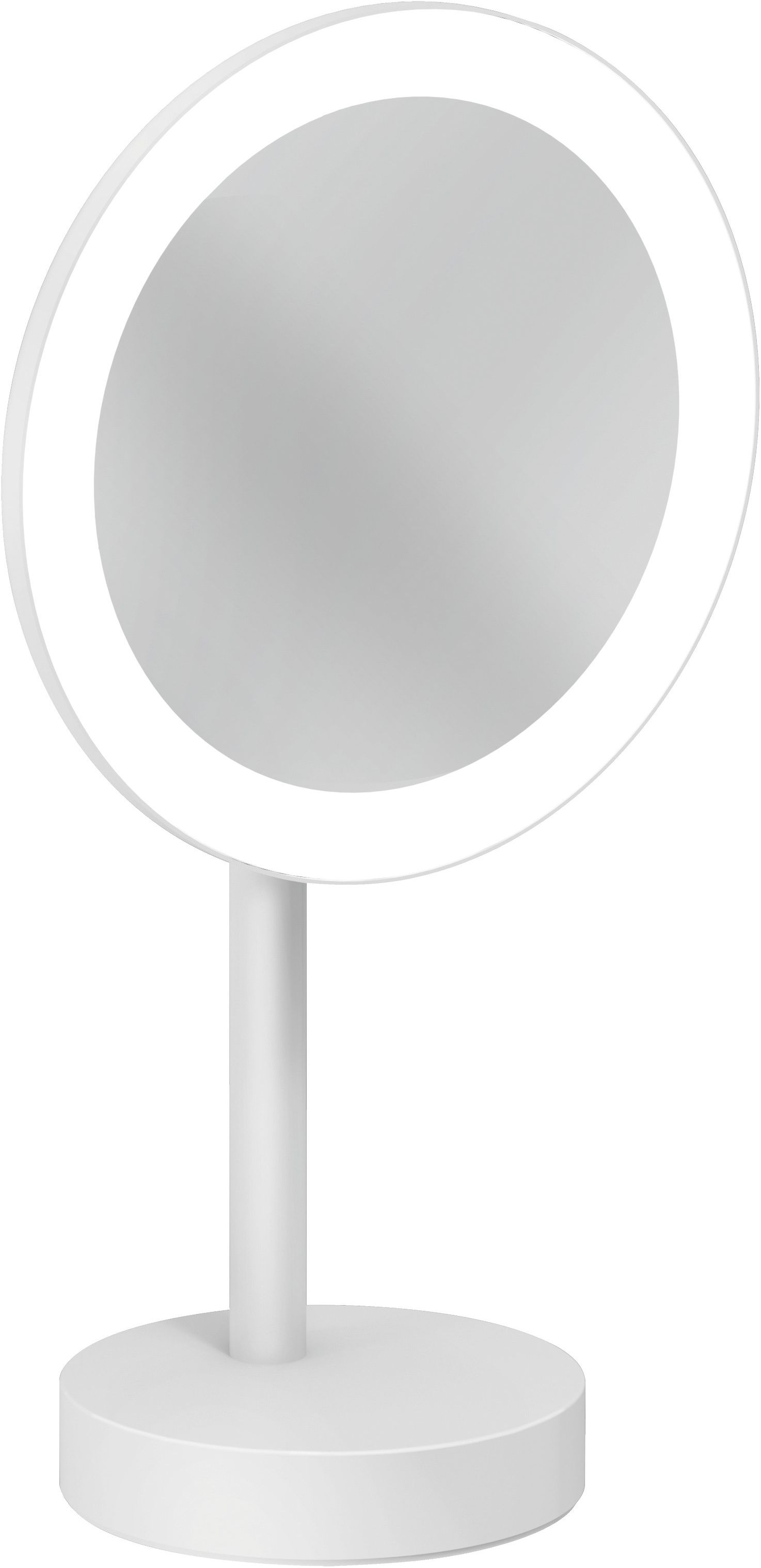 Kludi Vela R lusterko kosmetyczne 20,2x35,5 cm okrągłe z oświetleniem biały mat 5899553F