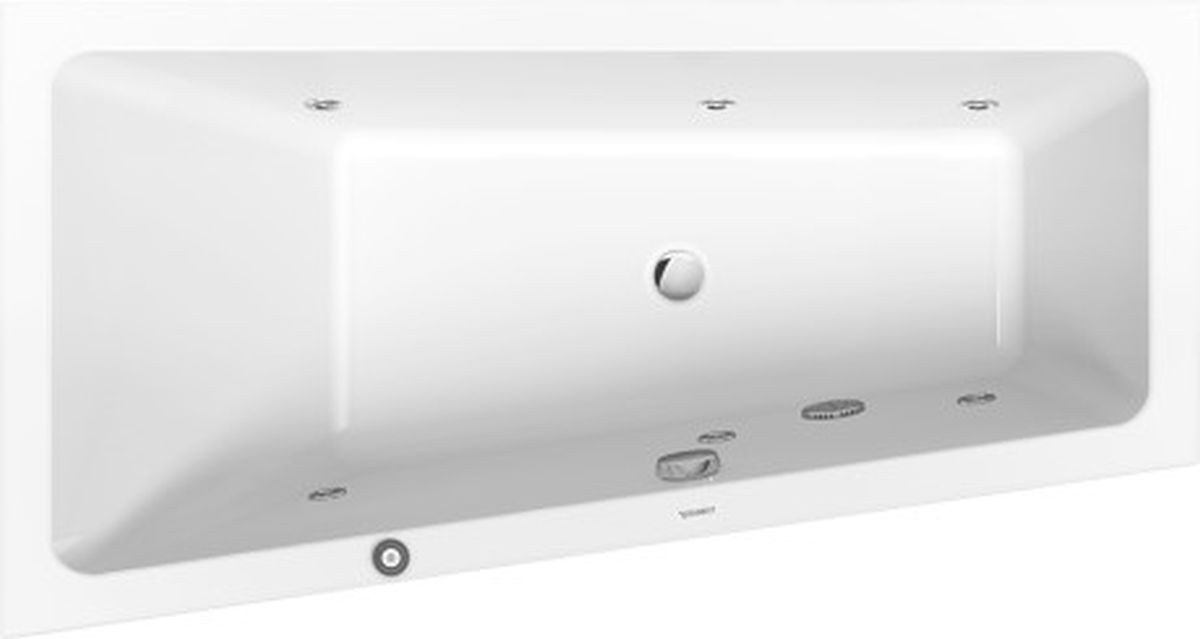 Duravit No.1 wanna narożna 150x80 cm lewa z hydromasażem Jet Project biała 760504000JP1000
