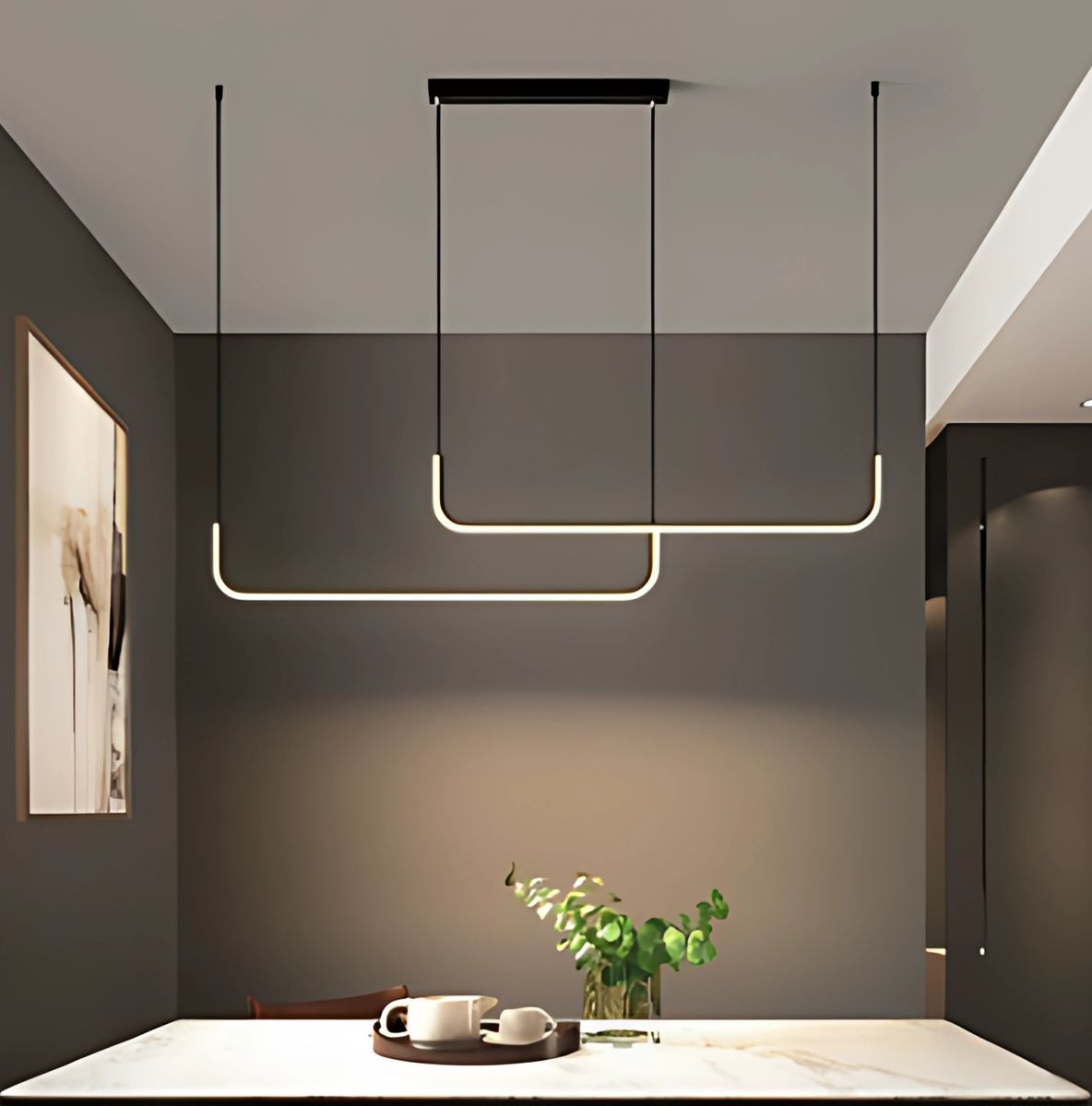 Abigali Nikon lampa wisząca 2x36 W czarna LWNN