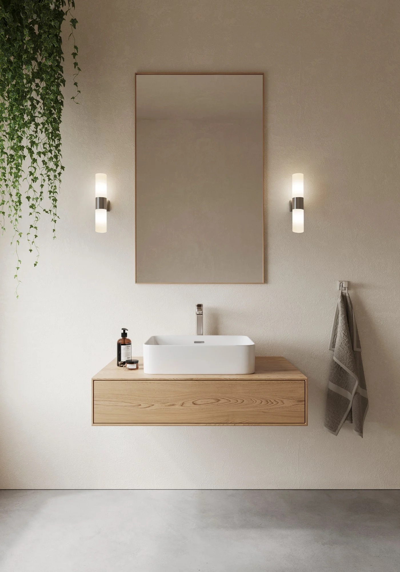 Nordlux Tangens kinkiet 2x25 W biały opal-stal szczotkowana 17141032