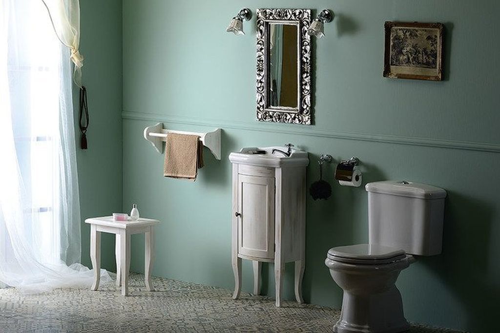 Sapho Retro wieszak na ręcznik 50 cm drążek pojedynczy drewno świerkowe białe 1682