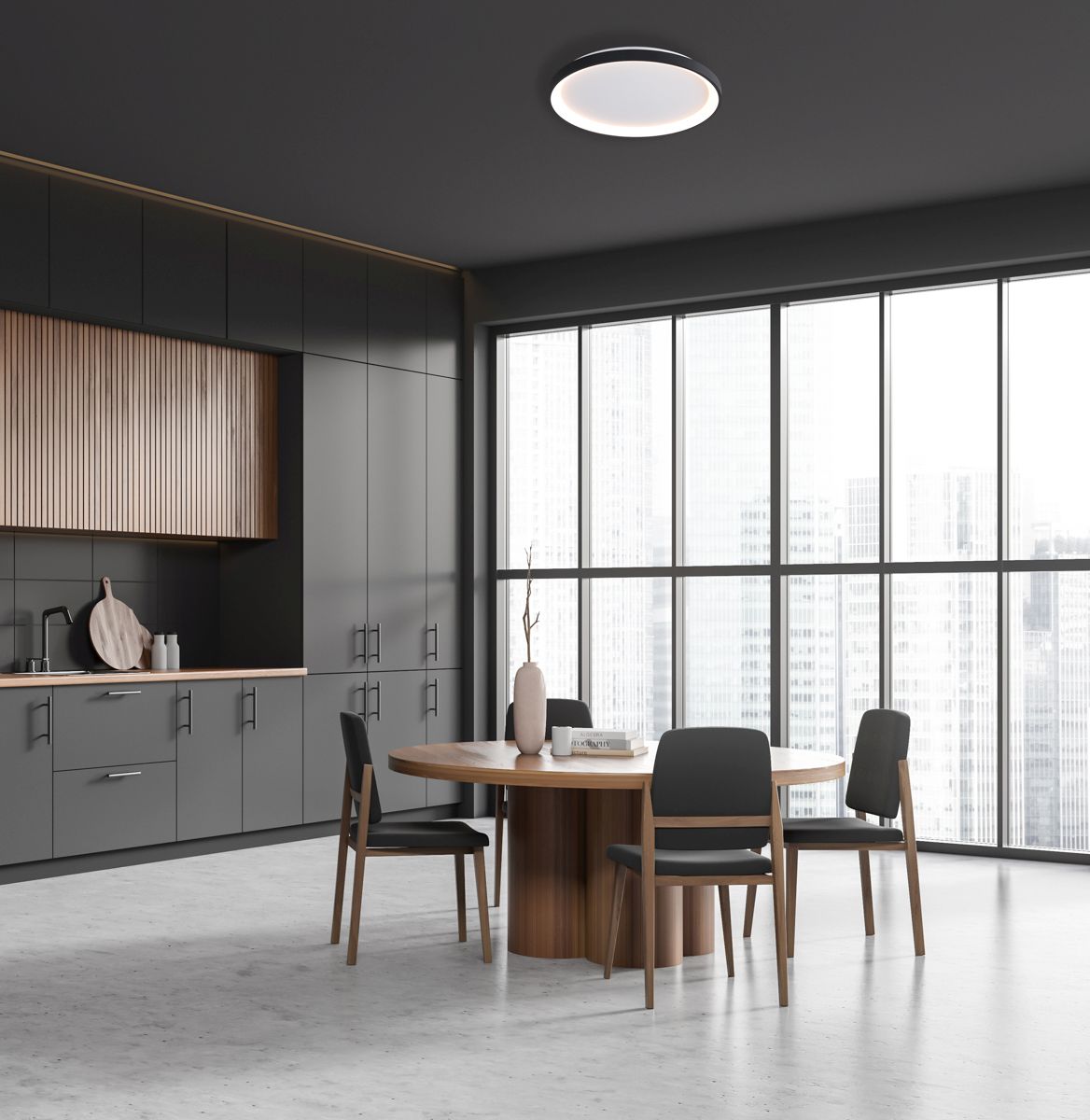 Italux Raden plafon 1x50 W czarny CLN-3151-M-BK