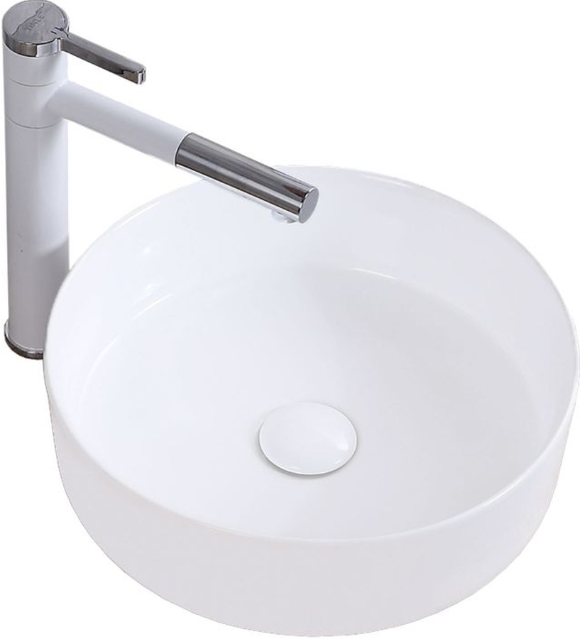 Rea Elma umywalka 45 cm nablatowa okrągła biała REA-U8493