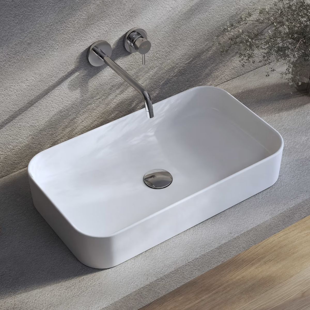 Kronenbach Cube umywalka 60,5x35 cm prostokątna nablatowa biała KB144630CU - Wysyłka w 24h