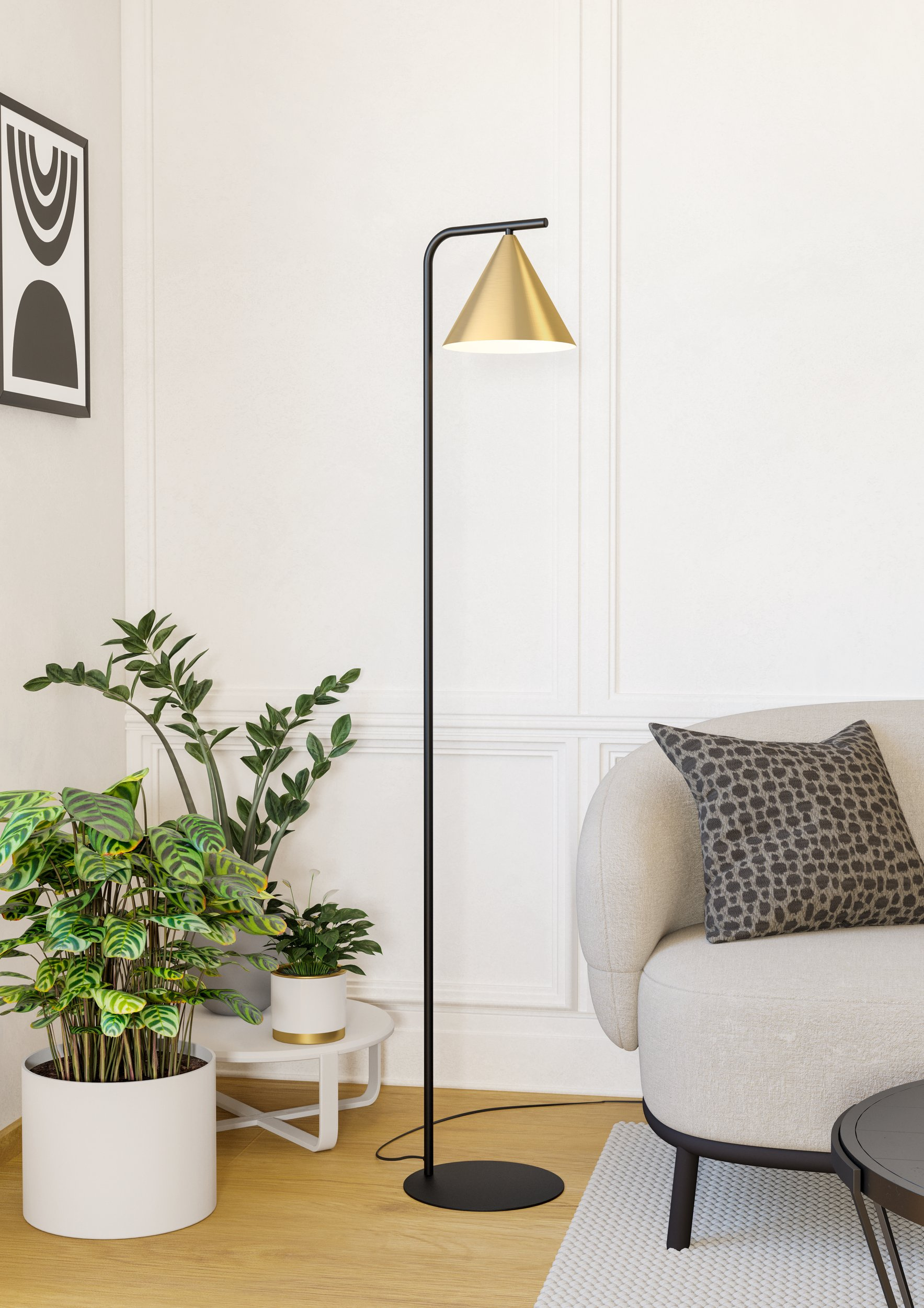 Eglo Narices lampa stojąca 1x40 W mosiądz-złota 99594