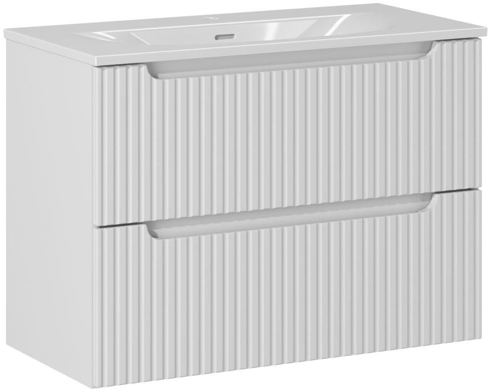 Zestaw Comad Nova White szafka 80 cm wisząca biała z umywalką Sky 80x40 cm SET-NOW 80CM S SKY 80 - Wysyłka w 24h