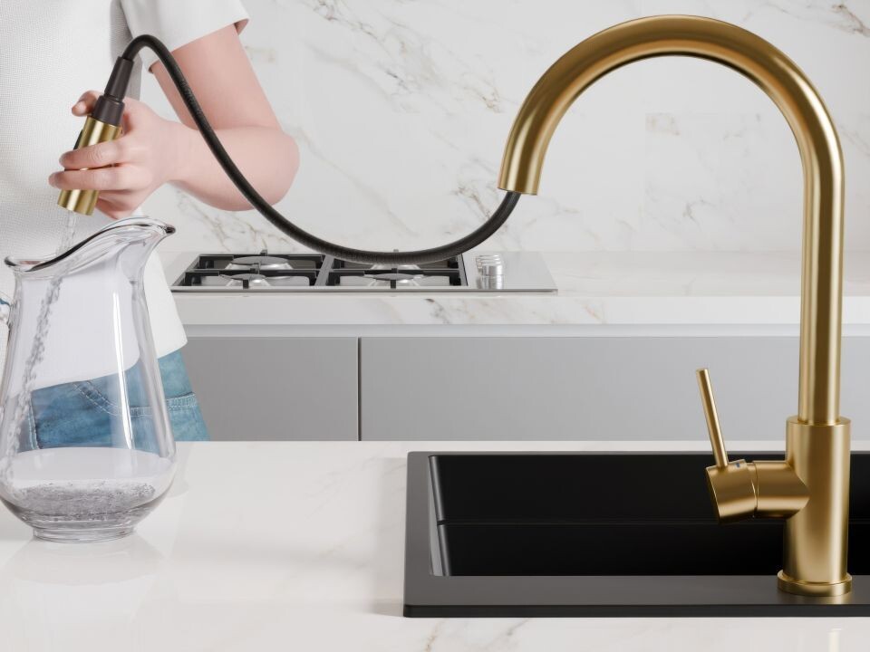 Primagran bateria kuchenna stojąca złota P#BW9010-KZ - Wysyłka w 24h