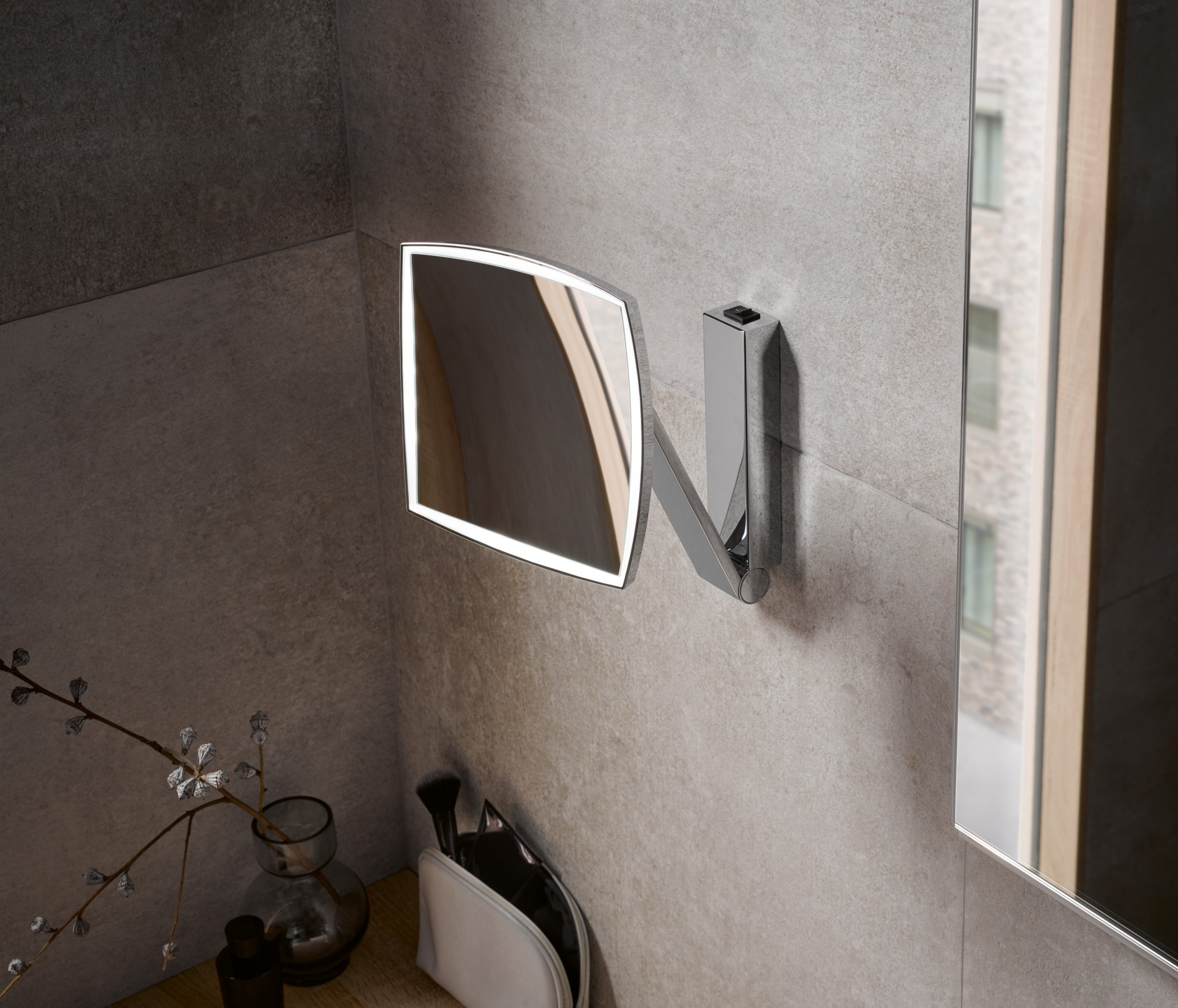 Keuco iLook Move lusterko kosmetyczne 20x20 cm kwadratowe z oświetleniem chrom 17613019004 - Wysyłka w 24h