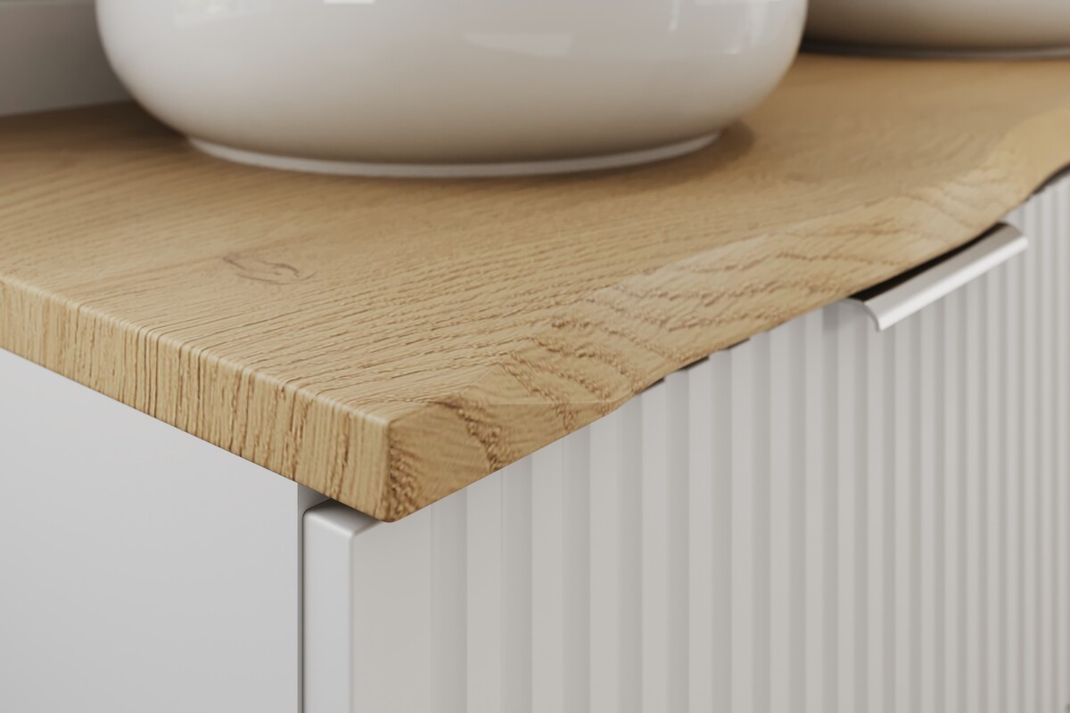 Zestaw Comad Dalia Cashmere szafka 80 cm podumywalkowa i regał 20 cm z blatem 100 cm dąb/kaszmir SET-DC B NAT CREMONA 100CM LR