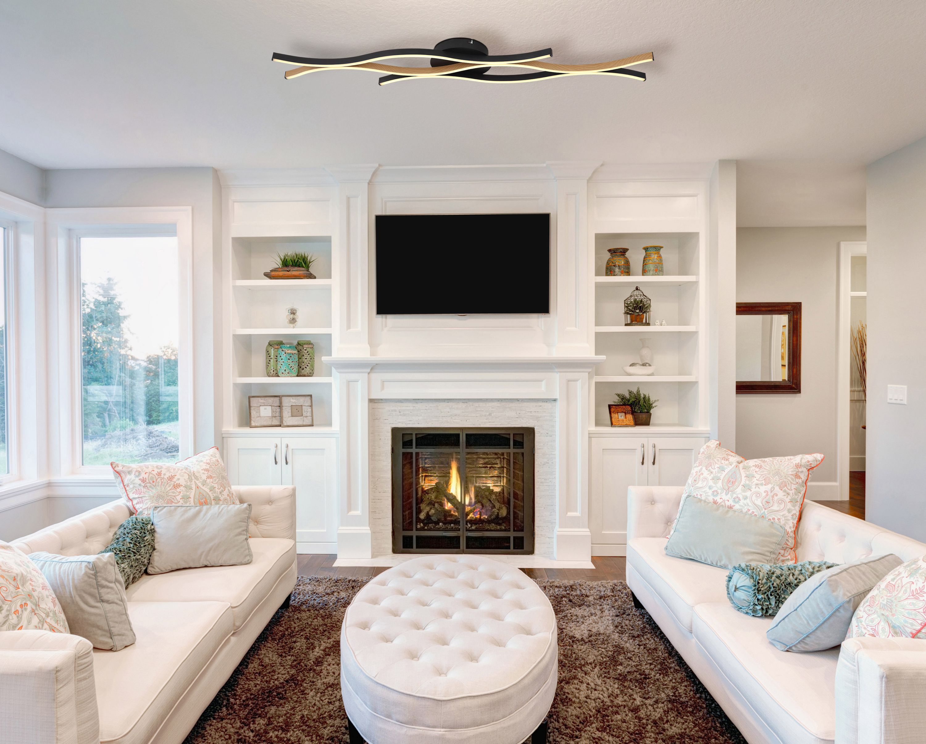 Globo Lighting Geronimo lampa podsufitowa 3x35W czarny mat/drewno 67206DW