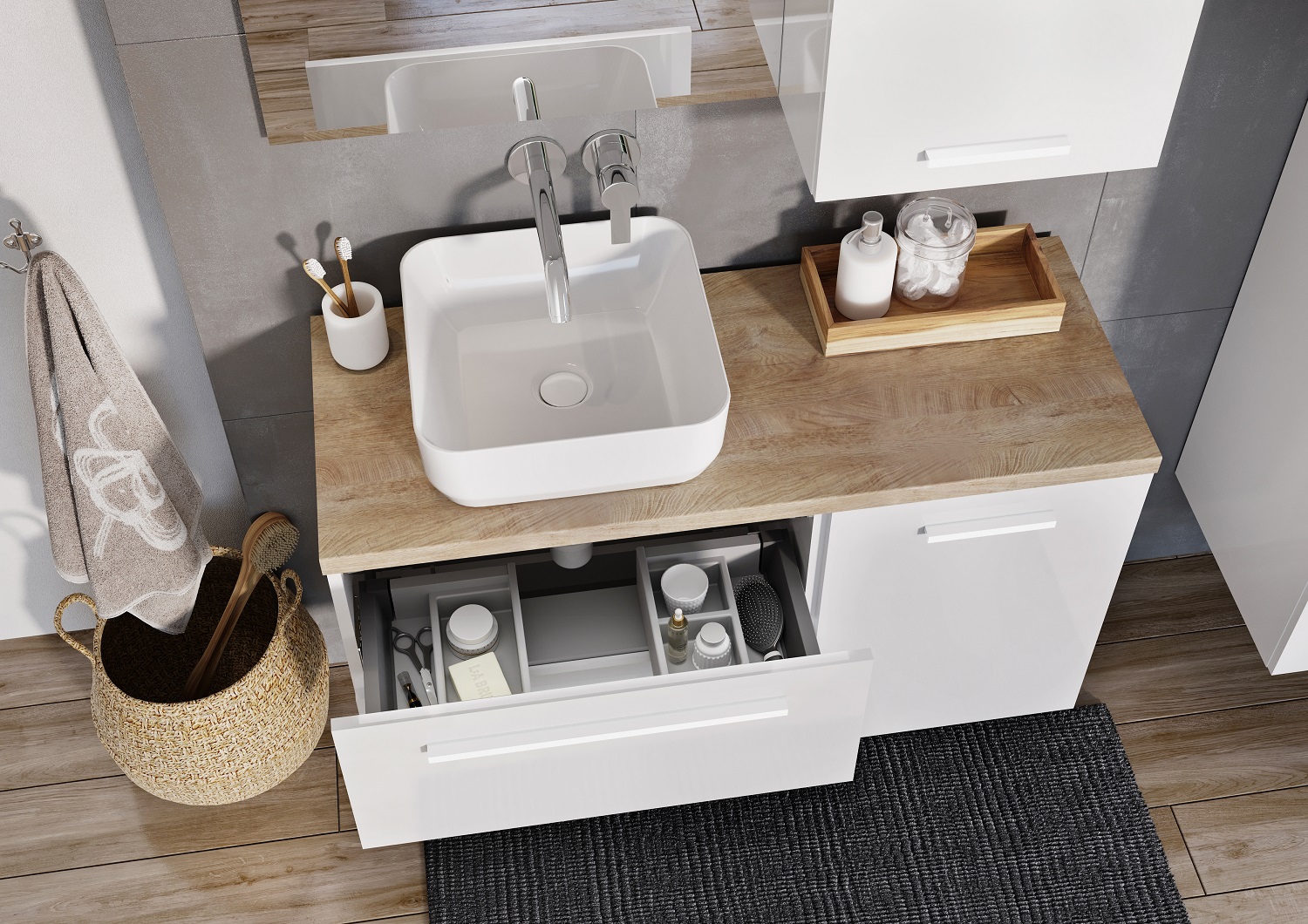 Elita Kwadro Plus uchwyt do szafki white matt RE121600205290