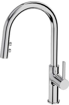 LaVita Orion bateria kuchenna stojąca z wyciąganą wylewką chrom