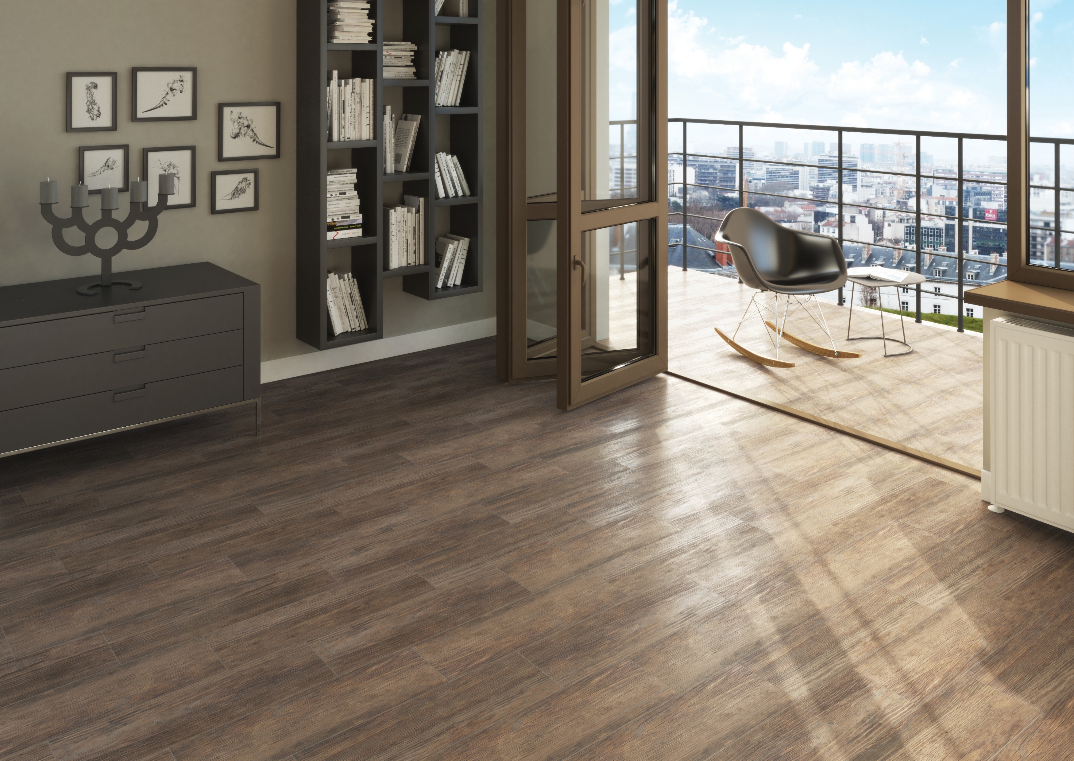 Cersanit Finwood ochra płytka ścienno-podłogowa 18,5x59,8 cm STR ochra mat