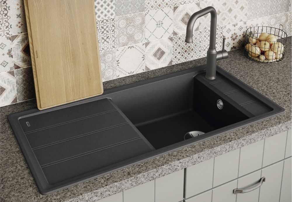 Blanco Faron XL 6 S zlewozmywak 100x50 cm z Silgranit PuraDur czarny 525896