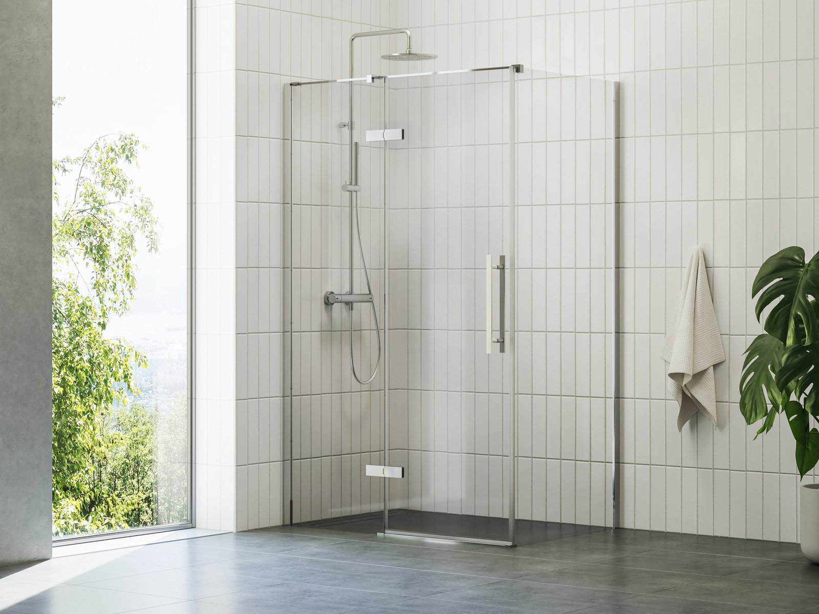 Ravak Espirit zestaw prysznicowy ścienny termostatyczny z deszczownicą chrom X070494