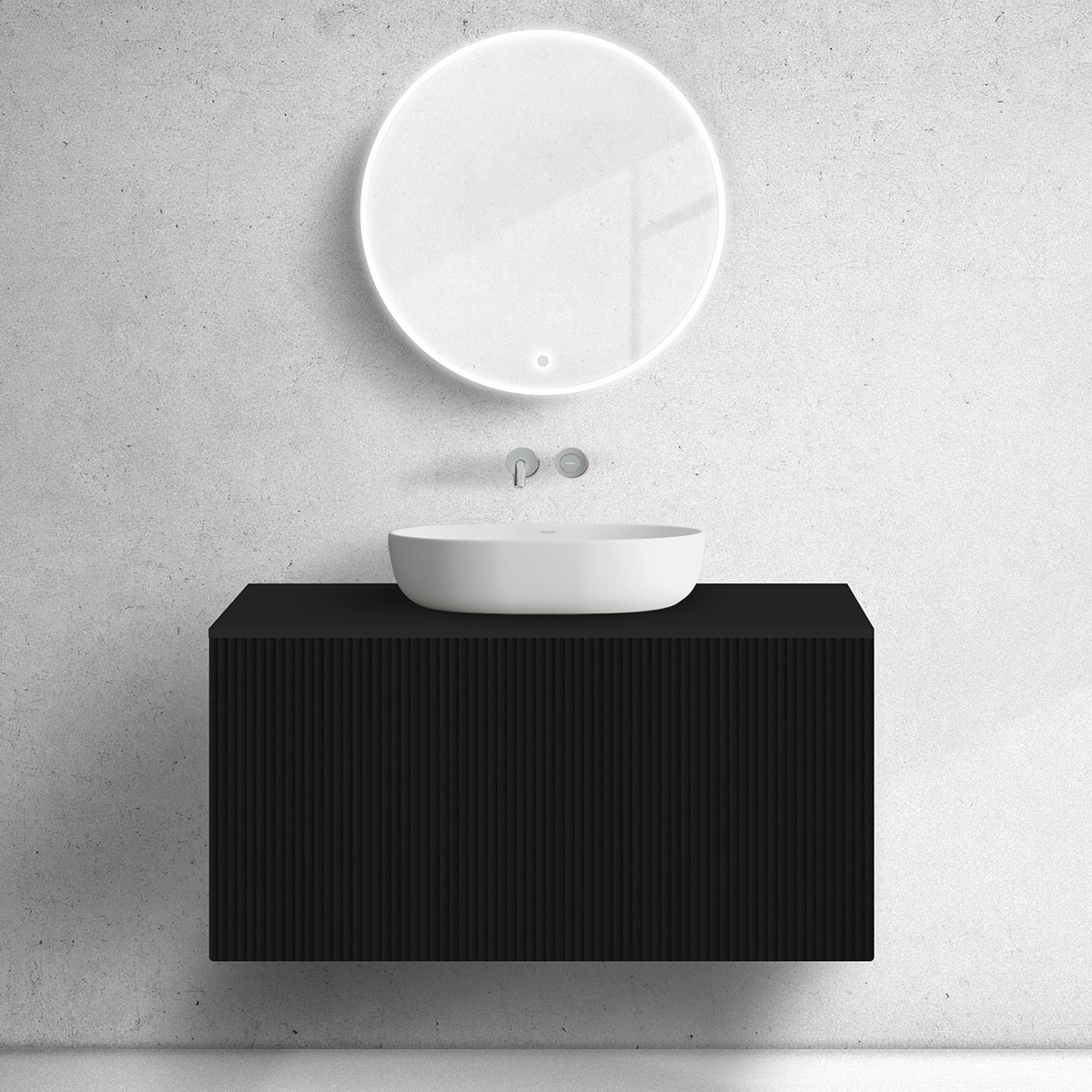 Oltens Lun szafka podumywalkowa 100 cm czarny mat 60029300