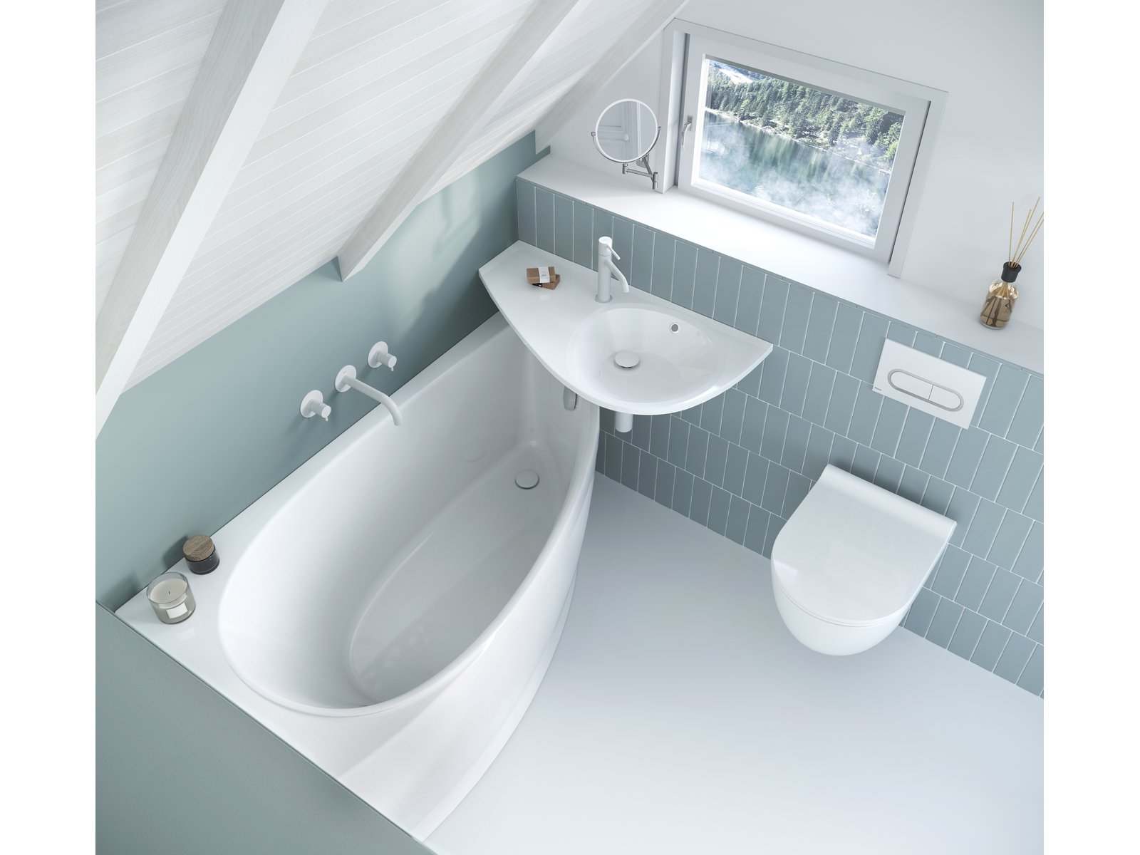 Ravak Avocado wanna narożna 160x75 cm lewa biała CQ01000000