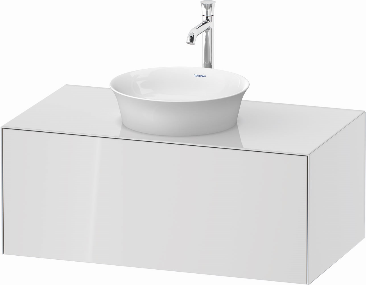 Duravit White Tulip szafka 100 cm podumywalkowa wisząca biały wysoki połysk WT497608585