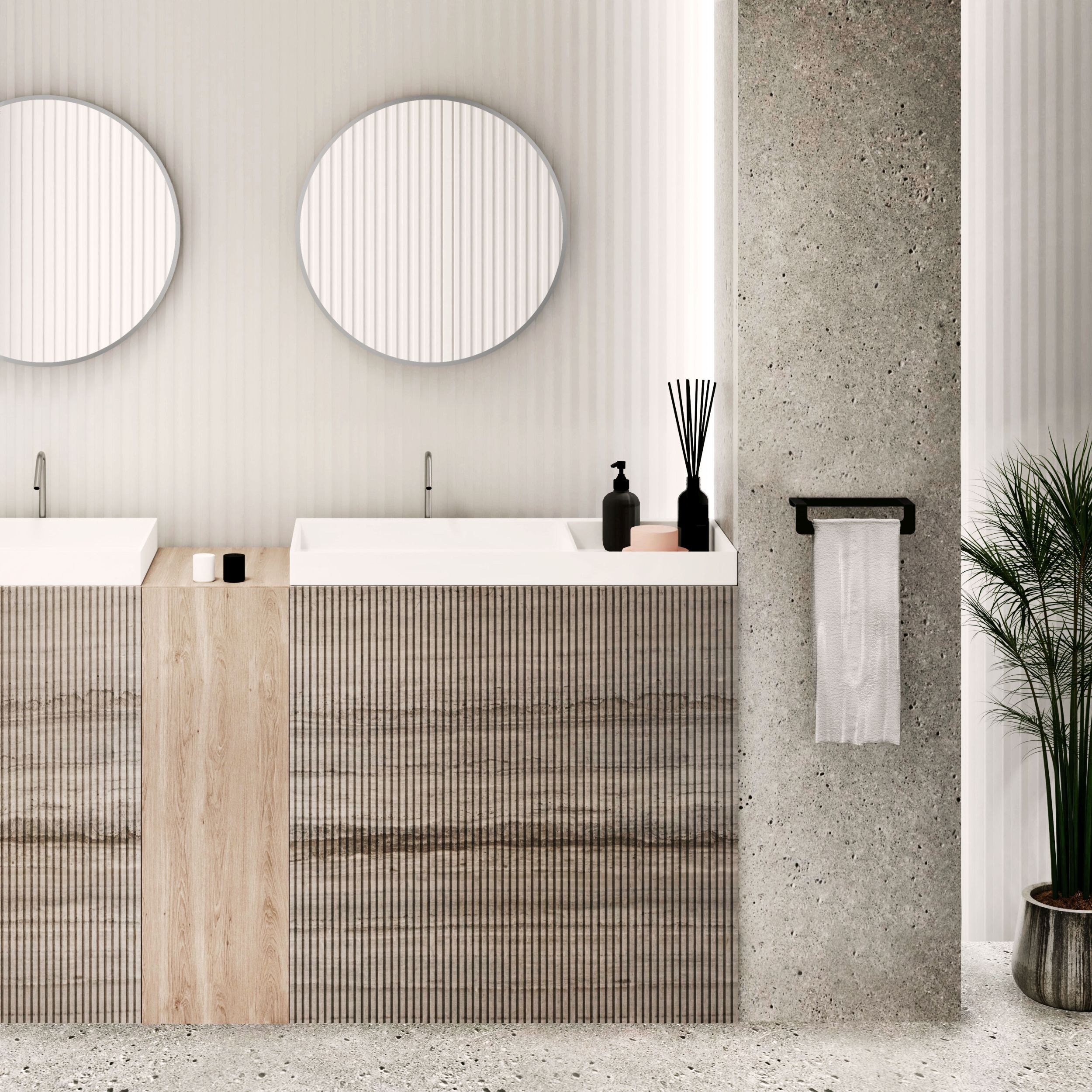 Baltica Design Idar III wieszak na ręcznik 64x9 cm ścienny czarny - Wysyłka w 24h