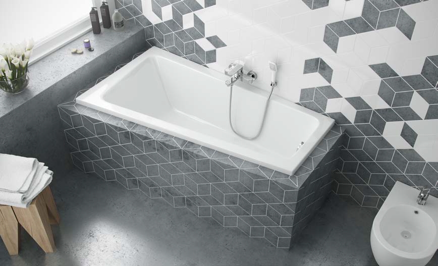 Excellent Ava Side wanna narożna 150x80,5 cm lewa biała WAEX.AVL15WH