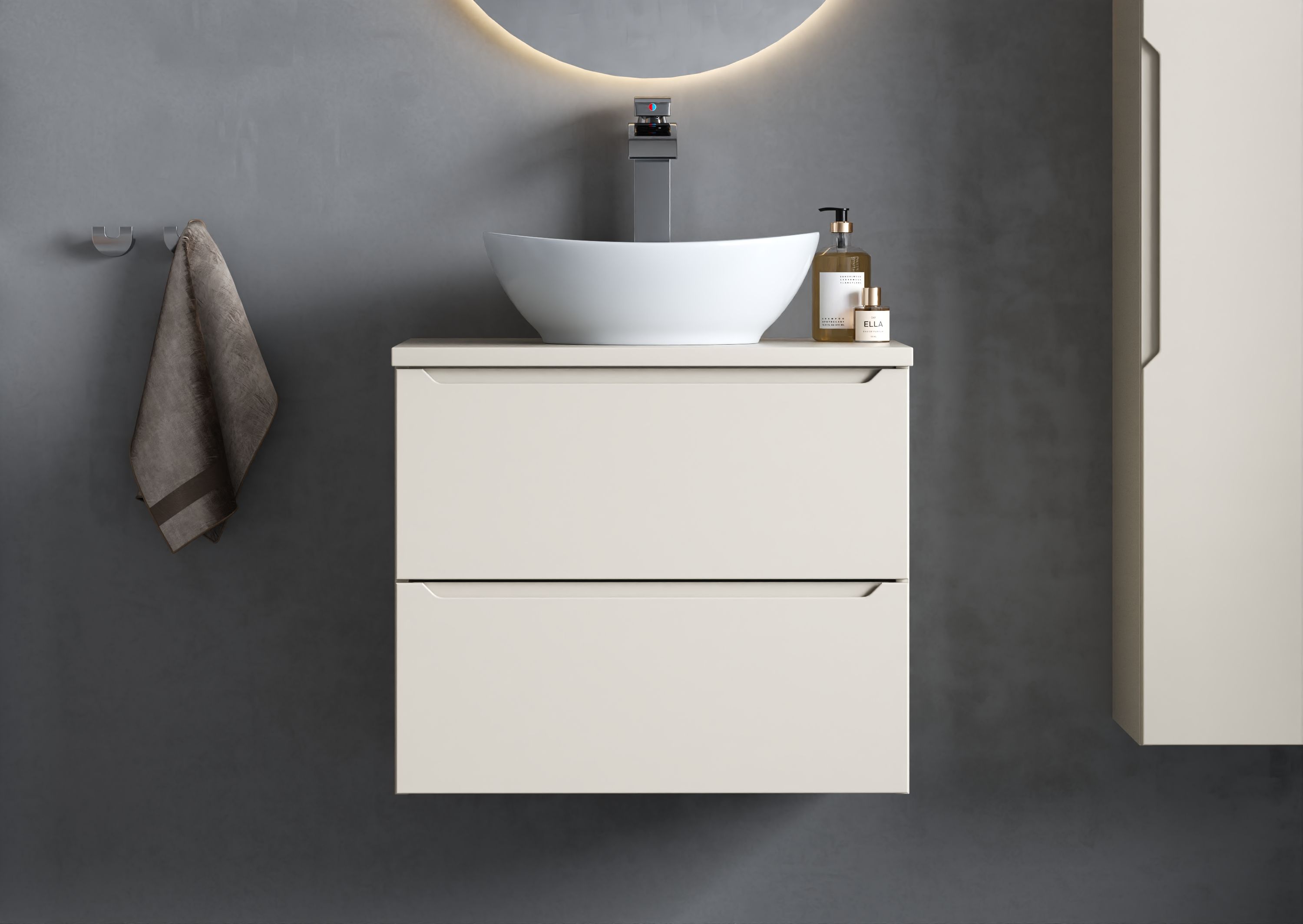 Megstyl Etna szafka 60x45,8x50 cm podumywalkowa wisząca kaszmir 2550