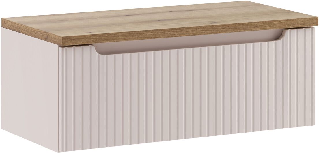 Zestaw Comad Nova Cashmere szafka 80 cm podumywalkowa wisząca z blatem kaszmir SET-NOC B OAK 80CM 1S - Wysyłka w 24h