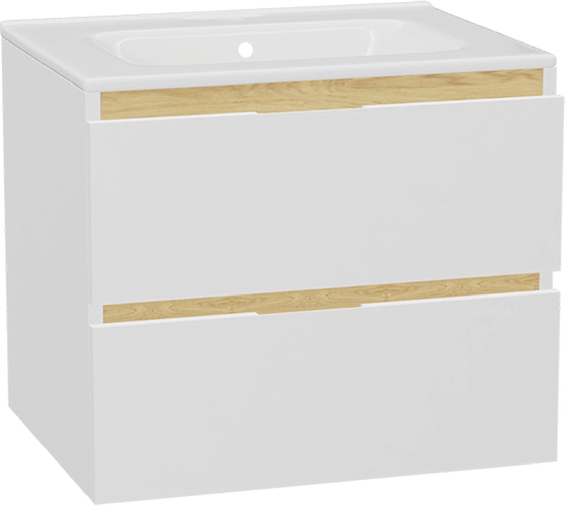 Excellent Tuto 2.0 korpus szafki 60x46.5x50 cm podumywalkowa wisząca biała-dąb MLEX.2172.600.WHBL