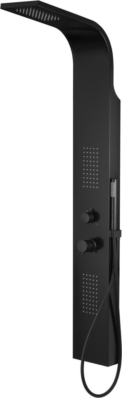 Corsan Festo panel prysznicowy ścienny czarny półmat S-046MFESTOCZARNY/BL