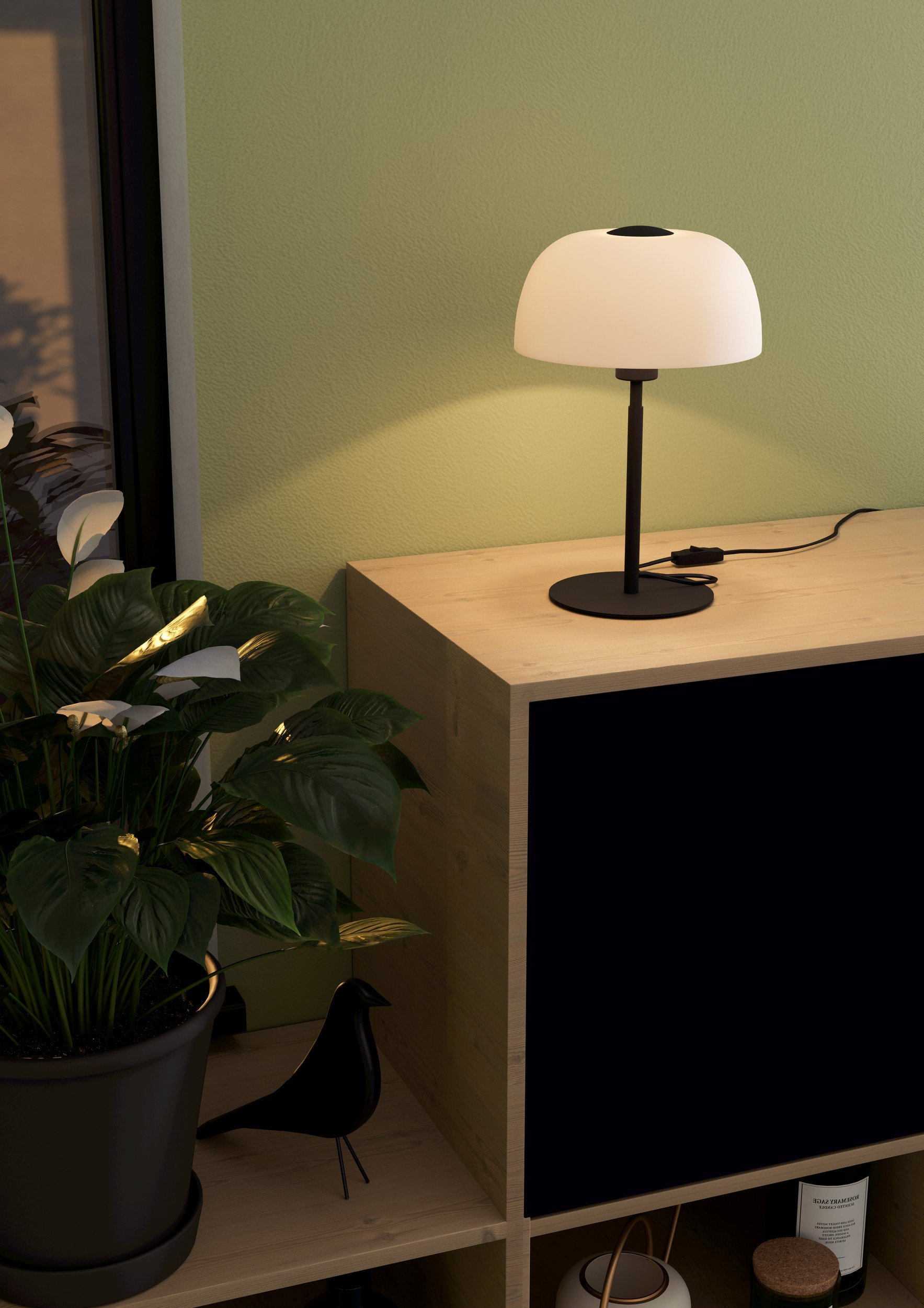 Eglo Solo lampa stołowa 1x40 W biała/czarna 900142