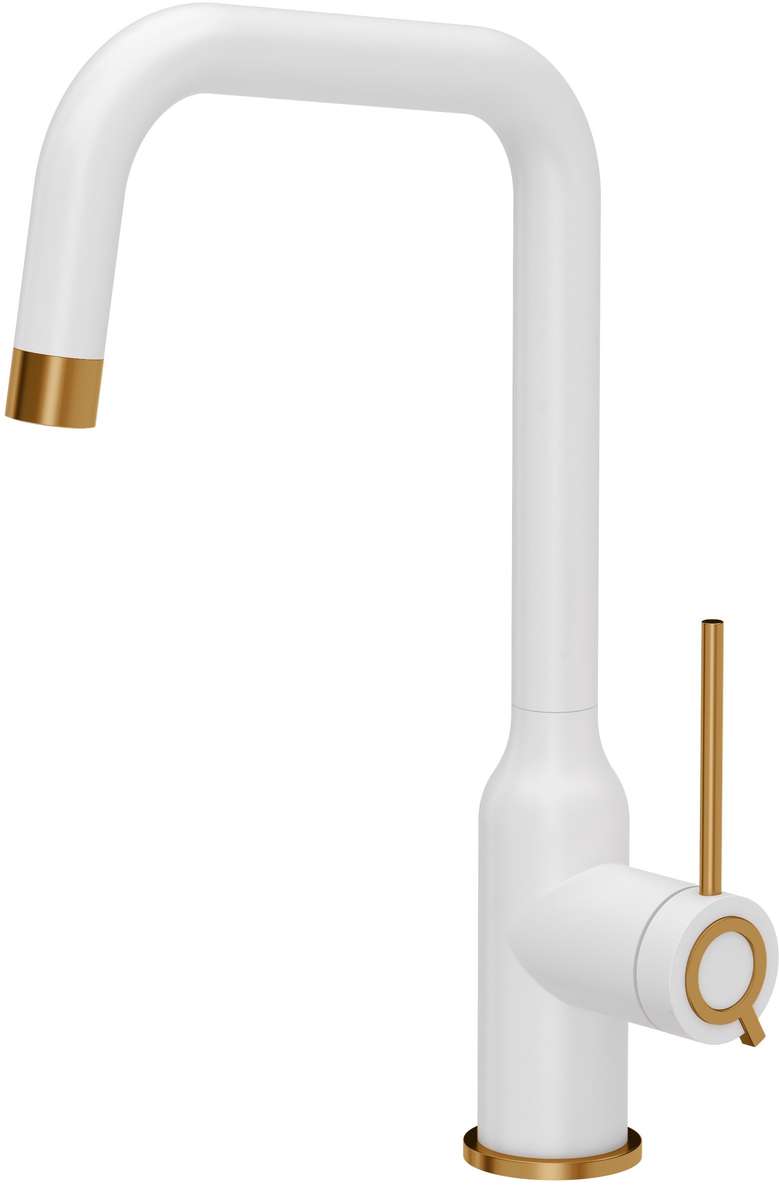 Quadron Natalie Q Line bateria kuchenna stojąca biała-miedź 3523501_WHMPVDC1