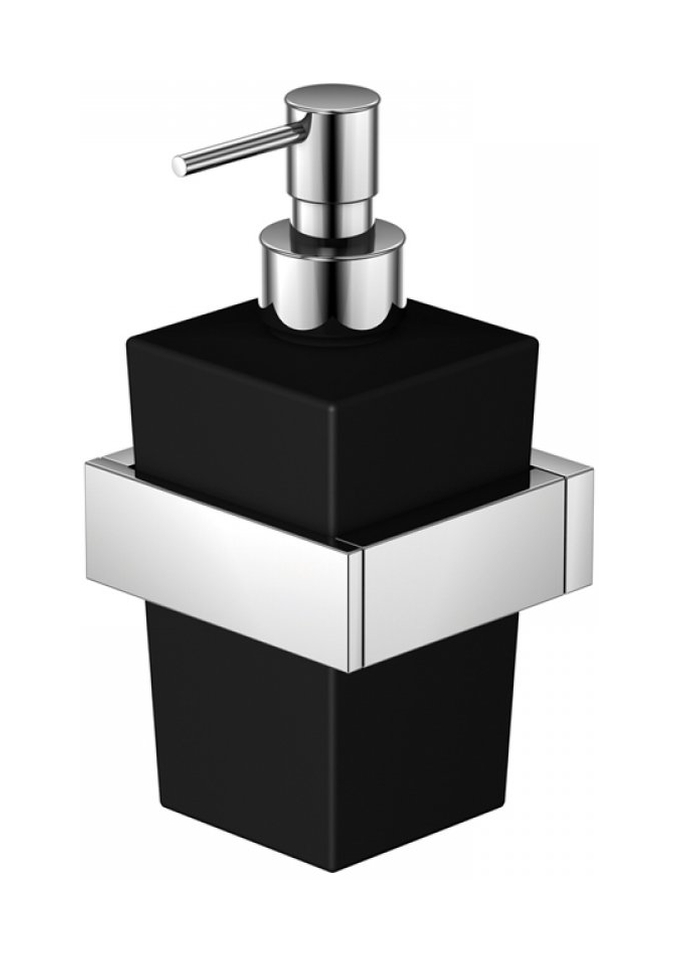 Steinberg 460 dozownik do mydła ścienny czarny mat 4608002