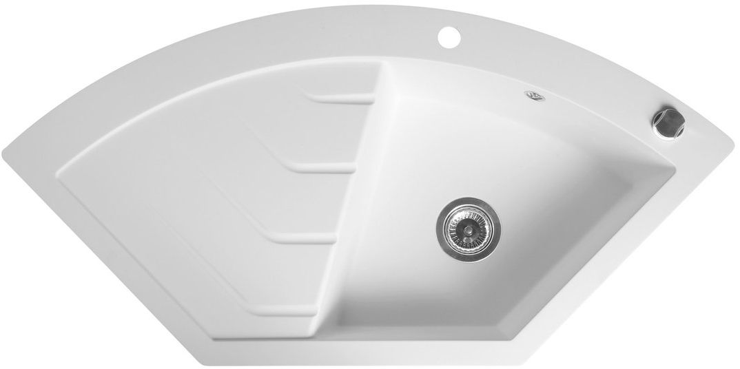 Sapho zlewozmywak granitowy 114x57,5 cm biały GR1931