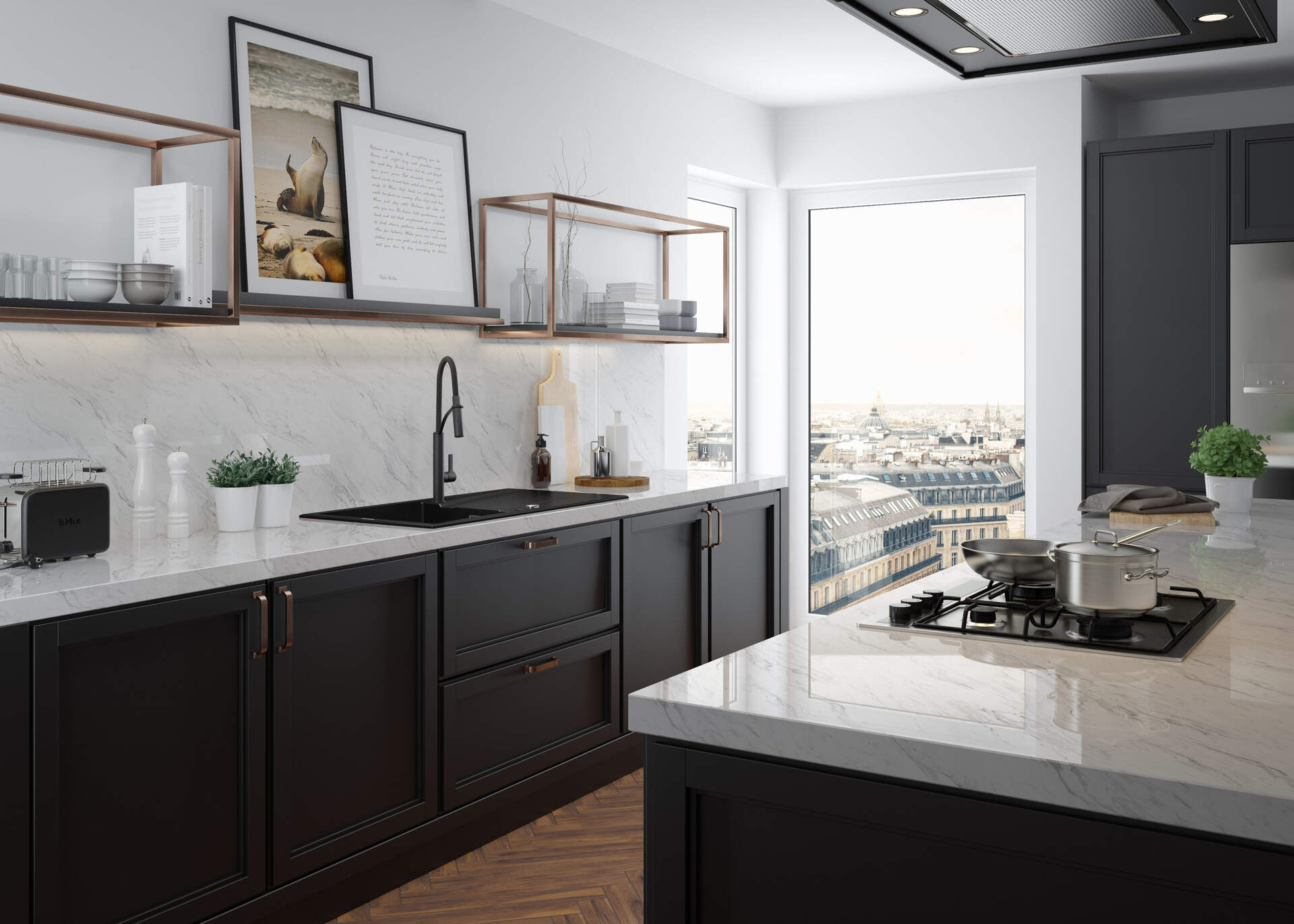 Deante Gerbera bateria kuchenna stojąca czarna BGB_N72M - Wysyłka w 24h