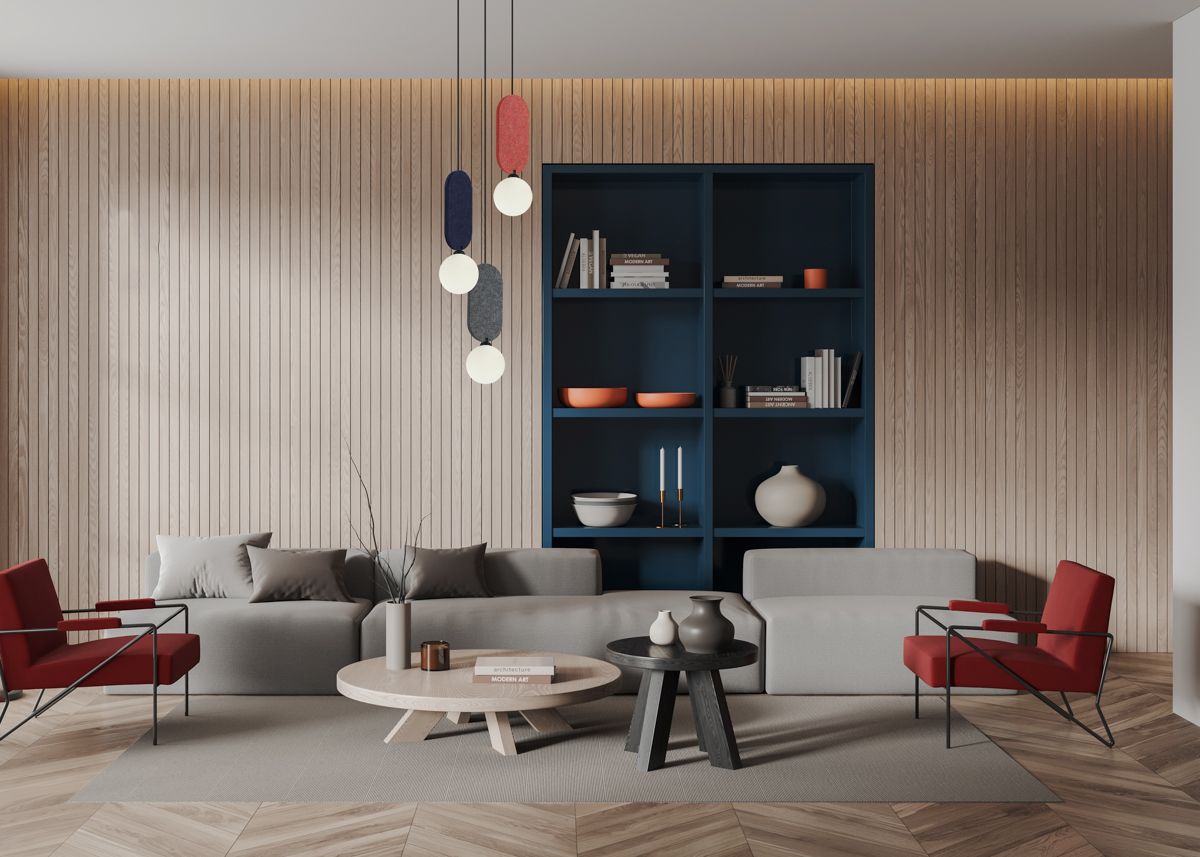 Italux Lorenzo lampa wisząca 3x25 W czarna/niebieska/szary PND-59815A-3-MLTI