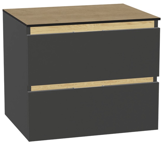 Zestaw Excellent Tuto 2.0 szafka 60 cm podumywalkowa wisząca z blatem szary-dąb MLEX.2172.K.60.01BL.GRGR