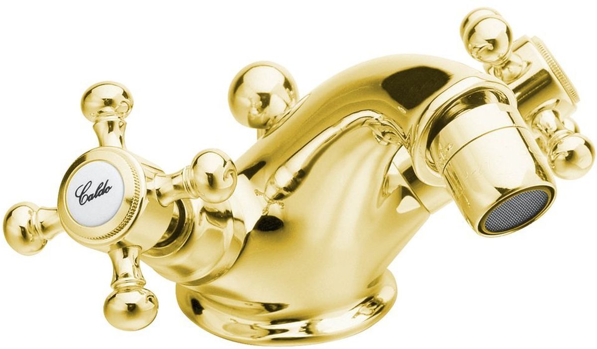 Sapho Antea bateria bidetowa stojąca złoty błyszczący 3185